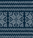 New Year`s Christmas pattern pixel in penguins vector illustration