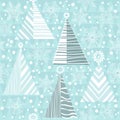 Seamless Christmas pattern with firtrees.