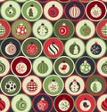 Seamless Christmas pattern in retro style Royalty Free Stock Photo