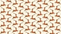 Seamless Christmas Pattern with Santa Reindeers