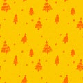 Seamless christmas pattern sketches of natural elements