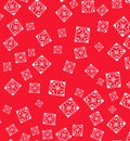 Seamless Christmas pattern white gifts on red background