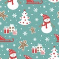 Seamless christmas pattern.