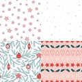 Seamless Christmas patterns Royalty Free Stock Photo