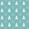 Seamless christmas tree pattern Royalty Free Stock Photo