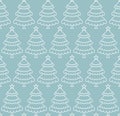 Seamless Christmas tree pattern Royalty Free Stock Photo