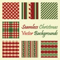 Seamless christmas vector backgrounds