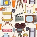 Seamless cinema pattern