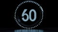 Seamless Circle Countdown Timer Animation from 60 to 0 Seconds on Transparent Background