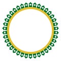 Vector Seamless Circle Decoration Traditional House of Betawi, Old Jakarta, Indonesia