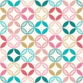 Seamless circle diamonds pattern Royalty Free Stock Photo