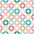 Seamless circle diamonds pattern