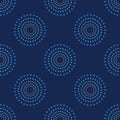 Seamless Circle Dots Blue Background Abstract Pattern Dark 1