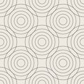 Seamless circle linear pattern. Geometric weave backdrop. graphic print texture fabric design template. Vector