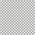 Seamless circle pattern. Black lines. Geometric vector background. Repeating design.