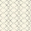 Seamless Circle Pattern. Vector Monochrome Dots Background. Abstract Lattice Ornament Royalty Free Stock Photo