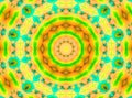 Seamless circle pattern yellow orange turquoise Royalty Free Stock Photo