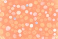 Seamless Circle Texture. Orange Watercolour