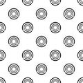 Seamless Circles Cuts Styled Repeated Design On White Background