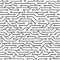 Seamless circuit board pattern. Vector microchip background.