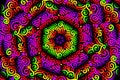 seamless circular circle LUXURIOUS Colourful caleidoscope gradient flower art pattern batik ethnic daya