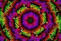 seamless circular circle LUXURIOUS Colourful caleidoscope gradient flower art pattern batik ethnic daya