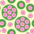 Seamless Circular Floral Pattern