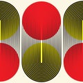Seamless Circular Pattern. Abstract Modern Geometric Background