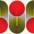 Seamless Circular Pattern. Abstract Modern Geometric Background