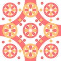 seamless citrus bright pattern in red and ginger colors