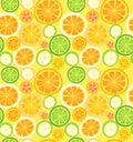 Seamless citrus fruits pattern