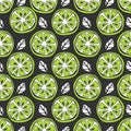 Seamless citrus pattern. Fruit Pattern Hand Draw. Royalty Free Stock Photo