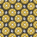 Seamless citrus pattern. Fruit Pattern Hand Draw. Royalty Free Stock Photo