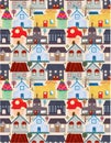 Seamless city pattern