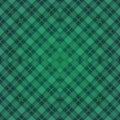 Seamless ckeckered plaid tartan green pattern