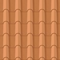 Seamless clay roofing tile Royalty Free Stock Photo