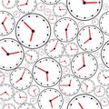 Seamless the clock pattern for background. Vector