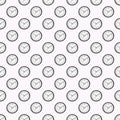 Seamless clock pattern on white background.