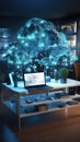 Seamless cloud integration: connecting computer to server for online storage, utilizing cloud technology for computing