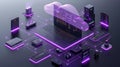 Seamless cloud integration: connecting computer to server for online storage, utilizing cloud technology for computing