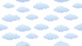 Seamless Cloud Pattern, Sky Background with Soft Clouds - vector design Generative AI Royalty Free Stock Photo