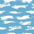 Seamless clouds in the sky pattern. vector Royalty Free Stock Photo