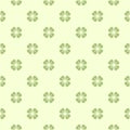Seamless clover leaf pattern vector.