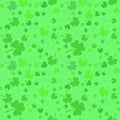 Seamless clover pattern on Patrick's Day