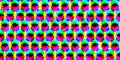 Seamless CMYK halftone abstract gradient background pattern