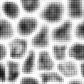 Seamless cobblestone pattern in halftone style background.