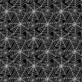 Seamless cobwebs halloween background