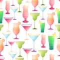 Seamless cocktail pattern