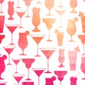 Seamless cocktail pattern