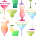 Seamless cocktail pattern